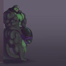 1:1 abs absurd_res anthro barely_contained big_muscles black_penis blue_body canid canine clothed clothing dragon fangs full-length_portrait genitals gradient_background green_body green_hair green_nipples green_nose gryblak hair hi_res huge_muscles humanoid_genitalia humanoid_penis hybrid male male_anthro mammal muscles muscular muscular_anthro muscular_male mythological_creature mythological_scalie mythology nipples open_mouth open_smile pecs penis portrait purple_eyes red_tongue scalie short_hair simple_background smile solo standing tail tail_tuft teeth thomas_green tongue topless tuft