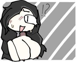 1girls :0 :3 black_hair blush boobs_out braid braided_hair breasts breasts_out embarrassed female flicker_(roblox) kim_ly_(flicker) lemonsodaa no_bra no_sex self_upload suprised surprised_face surprised_look sweating sweaty tagme