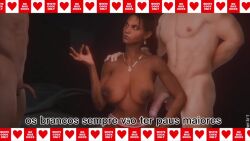 big_ass big_penis black_skin blacked bleached penis penis_size_difference portuguese_text small_penis_humiliation tagme video white_skin