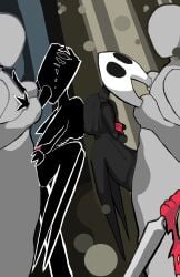 2boys 2boys2girls 2girls2boys bigballerz breast_press breast_squeeze breasts bug dangling_legs deltarune female grey_body grey_skin handlebars hollow_knight horn_grab hornet_(hollow_knight) horns insects male monster monster_girl ms_paint penetration ribs ripped_clothing roaring_knight scrawny sex sex_from_behind slender_body standing standing_sex suprised suprised_expression suprised_look sword tied tied_arms