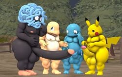 3d_(artwork) absurd_res anthro balls big_balls big_penis big_penis_envy bodily_fluids casual_nudity charmander digital_media_(artwork) dinosaur distraught erection exhibitionism generation_1_pokemon genital_fluids genitals group hand_on_belly hand_on_cheek hi_res huge_balls huge_cock humanoid hyper hyper_balls hyper_genitalia hyper_penis lizard logdoesrenders long_penis male male/male mammal mouse murid murine nintendo nipples non-mammal_nipples outdoor_nudity outside penis pikachu pokemon pokemon_(species) precum prehistoric_species public public_nudity rat reptile rodent scalie source_filmmaker_(artwork) squirtle surprised surprised_face tangela teapot_(body_type) turtle