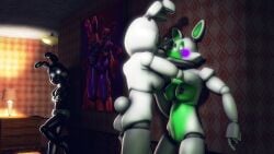 3d 4k animatronic anthro arms_around_partner arms_crossed ass black_body black_eyes blue_bowtie blue_cheeks blush bowtie disboi215 female_only five_nights_at_freddy's five_nights_at_freddy's_2 five_nights_at_freddy's_4 five_nights_at_freddy's_world fnaf fnaf_oc fnaf_world fox fox_ears fox_girl fox_tail furry glasses glowing_eyes green_body grey_cheeks grey_nipples hand_on_waist hand_on_wall highres holding_hand holding_shoulder humanoid kissing lamp lesbian_kiss lipstick looking_at_another looking_at_partner looking_at_picture naked naked_female nude nude_female pink_cheeks pink_lipstick pink_nipples pinned pinned_against_wall pinned_to_wall posing_for_picture purple_body purple_cheeks purple_lipstick purple_nipples rabbit rabbit_ears rabbit_girl rabbit_tail red_body robot rosy_cheeks rwqfsfasxc_(five_nights_at_freddy's) sfm shadow_bonnie shadow_bonnie_(fnaf) shiny_body shy source_filmmaker surprised surprised_expression tangle_(fnaf) victoria_(fnaf) white_body white_cheeks white_eyes white_nipples white_panties white_rabbit_(fnaf) white_shorts yuri