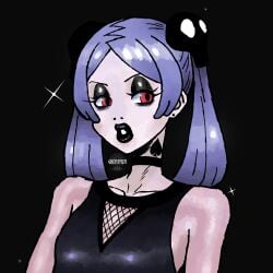 big_lips bimbofication blacked bloody_marie bratty flat_chest flat_chested goonette gooning goth goth_girl gremiyun gyaru marie_korbel pinup procreate_(software) qos qos_tattoo red_eyes skullgirls
