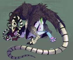 absurd_res ahmes alien ambiguous_fluids animal_humanoid anthro bite blood blush bodily_fluids bondage bound canid canid_humanoid canine canine_humanoid dinosaur dog_humanoid dromaeosaurid duo female feral forced genital_fluids genitals hi_res humanoid humping male male/female mammal mammal_humanoid monster pawpads paws penetration penis predator/prey prehistoric_species prey_penetrated psychoraptor psyrap pussy reptile scalie shaking space tentacle teratophilia theropod tristesire vaginal_fluids vaginal_penetration velociraptor zoophilia