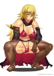 1futa abs balls big_breasts blond blonde blonde_futa blonde_hair breasts bulge cleavage dickgirl flaccid futa_only futanari huge_breasts intersex large_breasts looking_at_viewer madkaiser muscles muscular muscular_female muscular_futanari solo spread_legs squatting testicles the_vagrant thick_thighs vivian_(the_vagrant) ~