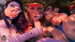 1boy 3d 3girls balls big_ass big_balls big_breasts big_butt big_penis big_thighs black_hair blonde_hair blowjob blue_body blue_eyes breasts brown_eyes brown_hair choking colored_nails cum cum_drip cum_dripping cum_dripping_from_mouth cum_in_mouth d.va fast_handjob feet female fingers_in_mouth group_sex handjob high_heels image image_set lifeguard lifeguard_mercy lifeguard_swimsuit male medium_breasts mercy naked nipples nude nude_female nude_male overwatch penis pierced_ears pinned_down pinned_under_leg ponytail pool pov purple_hair pussy saliva saliva_trail shaved_pussy toes tongue tongue_out trsensualstudio watermark waveracer_d.va wet wet_body wet_skin widowmaker yellow_eyes