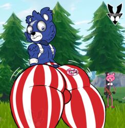 anthro anthro_only bear_suit big_ass blue_eyes christomwow cuddle_team_leader cute fireworks_team_leader fortnite futanari fuzzy huge_ass intersex looking_at_butt tagme thick_thighs twerking