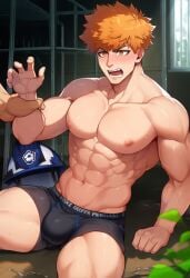 abs ai_generated ass biceps blue_lock breasts chest cum dick enormous_breasts female firefighter gay huge_cock isagi_yoichi kunigami_rensuke male muscular oriven pants pecs pectorals penis sex underwear