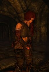 3d abs animated big_breasts blue_eyes futa_only futanari happy_trail intersex loop masturbation mp4 muscular_futanari muscular_intersex navel_hair no_sound red_hair scar scarred skyrim tattoo the_elder_scrolls video yrsa_of_dawnstar