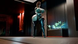 1girls 3d 3d_(artwork) cd_projekt_red cyberpunk_2077 enigma3d female female_focus female_only meredith_stout solo solo_female solo_focus