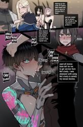 1boy 1boy1girl 1girls bad_ending_party betrayal big_breasts blowjob blowjob_face body_writing cyborg fellatio fellatio_gesture grabbing high_heels incest licking licking_penis lihan_(bad_ending_party) looking_pleasured naked naked_female nipples on_knees original ratatatat74 rei_(bad_ending_party) seductive seductive_look seductive_pose seductive_smile sexbot short_hair sister slim_waist submissive submissive_female tomboy tongue tongue_around_penis tongue_out tongue_out_blowjob tonguejob