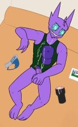 aaron_amethyst absurd_res anthro bodily_fluids clothing cum cum_on_self gem_eyes generation_3_pokemon genital_fluids genital_piercing genitals hat headgear headwear hi_res high-angle_view jett_(aaron_amethyst) jockstrap male nintendo penetrable_sex_toy penis penis_piercing piercing pokemon pokemon_(species) polaroid_photo prince_albert_piercing sableye sex_toy shirt smile solo tank_top topwear underwear