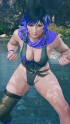 1girls big_breasts cleavage female female_only omegaxsmash reina_mishima tekken tekken_8 thick_thighs