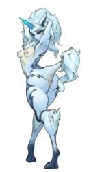 animal_humanoid animated anus breasts capcom equine equine_humanoid female fur furry furry_only hair horn horned_humanoid humanoid kirin_(monster_hunter) looking_at_viewer looking_back mammal monster_girl monster_hunter muhut nipples nude pussy solo unicorn video_games