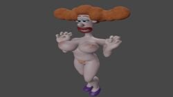 3d_animation animated bouncing_breasts lady_campanula_tottington large_breasts large_lips narrow_hips orange_hair pale_skin polyvandalism pubic_hair tagme top_heavy video walk_cycle walking wallace_and_gromit wallace_and_gromit_the_curse_of_the_were-rabbit