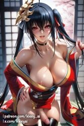 ai_generated ass azur_lane balls bare_shoulders big_ass big_balls big_breasts big_penis black_hair black_haired_futa blush blush bow breast_out breasts choker clothed clothed_futanari clothing futa_focus futa_only futa_sans_pussy futanari futanari hair_ornament hair_ribbon hairbow hand_on_hip hourglass_figure hourglass_figured_futanari huge_ass huge_breasts huge_cock huge_cock klexyai long_hair nipple_bulge open_mouth open_mouth partially_clothed partially_clothed_futanari patreon patreon_username penis penis_out playing_with_hair red_eyes smile smiling smiling_at_viewer solo solo_focus solo_futa solo_futanari taihou_(azur_lane) thick_thighs thigh_highs thighhighs twintails voluptuous voluptuous_futanari