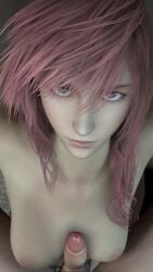 éclair_farron 1boy 1girls 3d 9:16 animated blue_eyes eclair_farron eye_contact final_fantasy final_fantasy_xiii light-skinned_female light-skinned_male light_skin longer_than_30_seconds looking_at_viewer medium_penis pale_skin pink_hair pov small_breasts straight tagme titjob vertical_video video virtamate