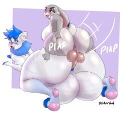 anal anal_sex anthro anus ass balls big_balls big_breasts big_butt breasts butt_focus butt_grab disney doggy_style domestic_cat duo eyewear felid feline felis from_behind_position futa_on_male futanari genitals glasses gynomorph hand_on_butt hi_res huge_balls huge_butt humping hyper hyper_balls hyper_genitalia intersex intersex/male judy_hopps lagomorph leporid male mammal oliburgob onomatopoeia pawpads paws penetration perineum rabbit rear_view sex side_boob size_difference small_dom_big_sub sound_effects text zootopia