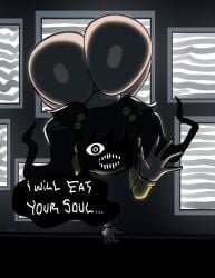 aged_up ass big_ass cassidy_(fnaf) coming_out_of_screen coming_out_of_tv five_nights_at_freddy's ghost ghost_girl la_sandia looking_at_viewer reaching_out reaching_towards_viewer scary_face solo