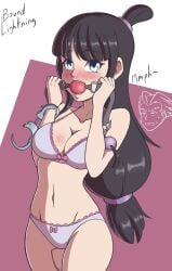 2025 2d 2d_(artwork) ball_gag bdsm_gear black_hair blush bondage bondage bondage_gear bound boundlightning capcom cuff_(restraint) female female_focus female_only gag gagged gagged_female gyakuten_saiban light-skinned_female light_skin lingerie lingerie_panties maya_fey restrained restraints solo solo_female solo_focus vibrator vibrator_in_pussy