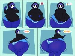 ass_expansion bbw belly_expansion big_ass big_belly big_breasts blueberry_inflation breast_expansion bubble_butt drawing eating expansion fat fat_ass female female_only huge_ass inflation lj_caffie misha(shygal) sequence shy_gal ssbbw tagme thick_thighs weight_gain wide_hips