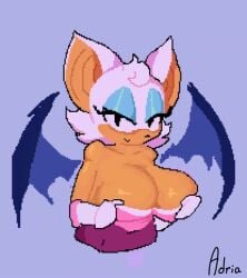 1girls 2024 2d adirademon animal_ears animated anthro areolae artist_signature bat_ears bat_wings big_areolae big_breasts blank_background bouncing_sound_effect breasts breasts_out clothing_down furry gloves looking_at_viewer nipples pixel_animation pixel_art rouge_the_bat short_video sonic_(series) sonic_the_hedgehog_(series) sound sound_effect tagme video wings