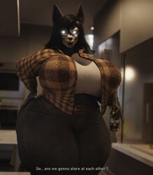 1girls coolmaster98 female huge_breasts looking_at_viewer mal0 malo scp-1471 scp-1471-a scp_foundation skull_head tagme thick_thighs voluptuous voluptuous_female