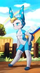 1girls ancesra animal_crossing anthro bra bunny bunny_ears bunny_girl female female_focus francine_(animal_crossing) furry furry_only hi_res highres panties partially_clothed partially_clothed_female petite petite_body slim_waist underwear