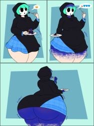 ass_expansion bbw belly_expansion big_ass big_belly big_breasts blueberry_inflation breast_expansion bubble_butt drawing eating expansion fat fat_ass female female_only huge_ass inflation lj_caffie misha(shygal) sequence shy_gal ssbbw tagme thick_thighs weight_gain wide_hips