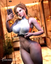 1girls 3d 3d_(artwork) big_breasts big_butt blender blender_(software) blonde_hair female mercy mirror mirror_selfie nudity overwatch overwatch_2 selfie shades solo solo_female solo_focus sweat thick thick_ass thick_thighs white_body white_skin wicked3dx workout