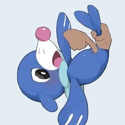 ambiguous_gender blush cute digital_media_(artwork) fingering furry hi_res human interspecies mammal marine nintendo open_mouth pink_nose pinniped pokémon_(species) pokemon pokemon_sm popplio simple_background slit slit_fingering tail tail_grab tears video_games wet youjomodoki