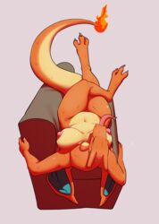 1girls 2018 3_toes absurd_res anthro areola belly big_breasts breasts charizard chubby claws crossed_legs dragon female fire forked_tongue fuzzamorous glalee hi_res horn lying navel nintendo nipples non-mammal_breasts nude on_back overweight overweight_female pinup pokémon_(species) pokemon pokemon_(species) pokemon_rgby pokemorph pose seductive smooth_skin sofa solo thick_thighs toe_claws toes tongue tongue_out video_games wide_hips wings