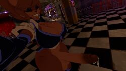3d big_breasts cum_dripping_from_penis fap_nights_at_frenni's fnia fredina's_nightclub frenni_fazclaire futa_cock futa_only futanari huge_cock intersex selfie sharp_teeth slim_waist smiling stylized vrchat vrchat_avatar
