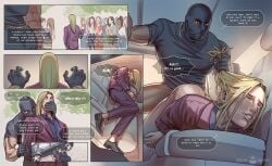 2boys anal anal_sex blonde_hair car cnc gay gay_male gay_sex knife long_hair male mask mskah muscular muscular_male original original_character suit yaoi