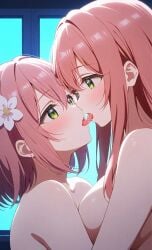 100_kanojo ai_generated big_breasts blush breast_press daughter flower_in_hair french_kiss hanazono_hahari hanazono_hakari incest kimi_no_koto_ga_dai_dai_dai_dai_daisuki_na_100-nin_no_kanojo kiss kissing large_breasts lesbian_couple lesbian_kiss long_hair looking_at_another making_out mature_female mother mother_and_daughter naked nude open_mouth pink_hair short_hair the_100_girlfriends_who_really_really_really_really_really_love_you tongue tongue_kiss yuri