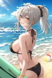 gray_hair honkai:_star_rail hoyoverse mookyuu9 sexy sexy_body stelle_(honkai:_star_rail) swimsuit