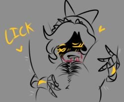 cyn_(murder_drones) human lesbian lesbian_sex licking_pussy murder_drones period_blood raynbowfuck robot robot_girl stomach_hair unseen_female_face