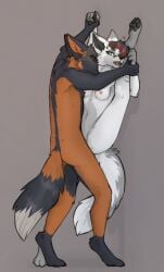 absurd_res anonymous_artist anthro arctic_fox barefoot bite blood bodily_fluids breasts canid canine cross_fox digital_drawing_(artwork) digital_media_(artwork) duo feet female female_penetrated fox fur genitals green_eyes hi_res jeff_(mrbox) knot knotting male male/female male_penetrating male_penetrating_female mammal neck_bite nipples nude open_mouth orange_body orange_eyes orange_fur pawpads paws penetration penis pinned red_fox sex shaded simple_background small_breasts soles tail teeth toes true_fox vixineferin_(rebel_vix) white_body white_fur