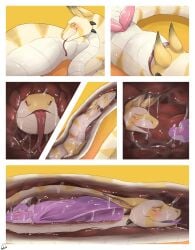 2_penises ambiguous_gender anal anal_vore animal_genitalia animal_penis auto_vore blush diphallia diphallism dragon duo feral forked_tongue genital_slit genitals helios_(spicey_spaghets) hemipenes hi_res horn internal internal_anal internal_oral male male/ambiguous membrane_(anatomy) membranous_wings multi_genitalia multi_penis mythological_creature mythological_scalie mythology neemyart oral_vore ouroboros penetration_interlock penis recursive_vore red_sclera reptile scales scalie snake tan_body tan_scales tongue vore wings yellow_eyes