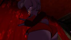 ass_focus big_ass big_breasts bonfie bunny_tail fap_nights_at_frenni's fredina's_nightclub nightclub sign_of_the_horns slim_waist stage tongue_out vrchat vrchat_avatar