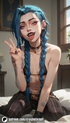 ai_generated female jinx_(arcane) jinx_(league_of_legends) sexy sexy_pose
