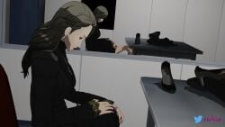 cunnilingus female femdom high_heels ohnutt persona persona_5 sae_niijima