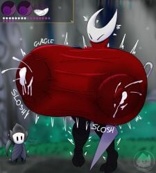 absurd_res anthro big_breasts big_nipples bodily_fluids breasts closed_eyes clothed clothing dress female flam3s hi_res hollow_knight hornet_(hollow_knight) huge_breasts huge_nipples hyper hyper_breasts lactating lactating_through_clothing lactation nipples projectile_lactation solo team_cherry text_emphasis tight_clothing wet wet_clothing