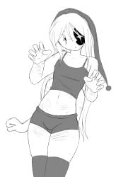 astro_(dandy's_world) cute dandy's_world femboy feminine_male long_hair posing_for_picture scars self_harm_scars stockings thigh_highs thighs