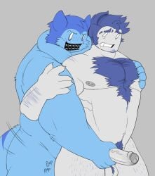 2boys aged_up anal anal_sex bluudud_(forsaken) braces drooling forsaken_(roblox) freckles furry furry_on_human gay gay_sex guest_1337_(forsaken) hairy_male plap yaoi