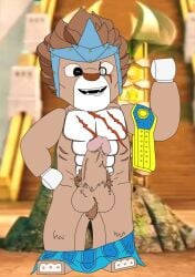 10s 1boy 2016 3d_background abs balls blurry_background brown_fur erection feline flat_colors gorrizz legends_of_chima lego lego_minifigure lion longtooth_(legends_of_chima) male male_only muscular penis pubic_tuft solo tagme wink