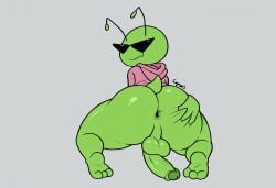 alien big_penis cupyd_(artist) glorpee_(cupyd) green_skin hoodie male_only sunglasses