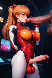ai_generated asuka_langley_sohryu blowjob futa_focus futanari multiple_penises neon_genesis_evangelion plugsuit_(evangelion)