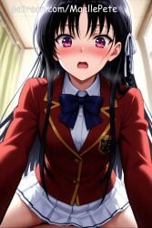 ai_generated ass beautiful beauty blush breasts classroom_of_the_elite cute female horikita_suzune long_hair love maellepetite nude pose pussy sex