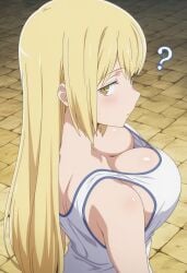 1female 1girls ai_generated aiz_wallenstein back_view blonde_female blonde_hair blonde_hair_female blush blush blush_lines blushing_at_viewer blushing_female busty busty_female civitai clothed clothed_female coloredbin.ai coloredbin_ai confused confused_expression confused_look down_blouse downblouse dungeon_ni_deai_wo_motomeru_no_wa_machigatteiru_darou_ka fair-skin fair-skinned_female fair_skin female female_focus female_human female_only fully_clothed fully_clothed_female golden_eyes hair_between_eyes high_angle high_angle_view huge_boobs huge_breasts huge_breasts human human_female human_girl indoor large_boobs large_breasts large_tits long_hair looking_at_viewer looking_back massive_boobs massive_breasts massive_tits mature_female nape plump_boobs plump_breasts plump_tits question_mark solo solo_female solo_focus solo_human tank_top top_heavy top_heavy_breasts upper_body upper_body_focus upper_body_only visible_boobs visible_breasts visible_tits white-skinned_female white_skinned_female white_tank_top yellow_eyes